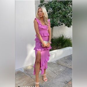 Show Me Your MuMu Vibrant Pink High Low Dress